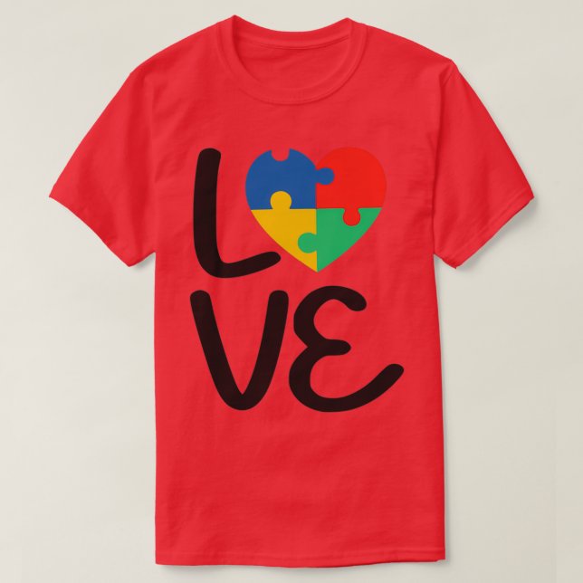 Camiseta Autism LOVE Classic TSirt (Frente do Design)