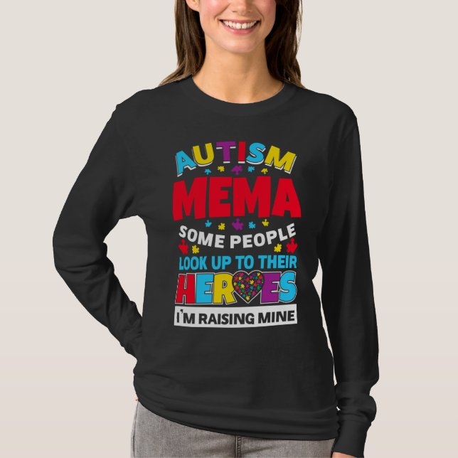 Camiseta Autism Mema Pessoas Procuram Seus Heroicos Ascensã (Frente)