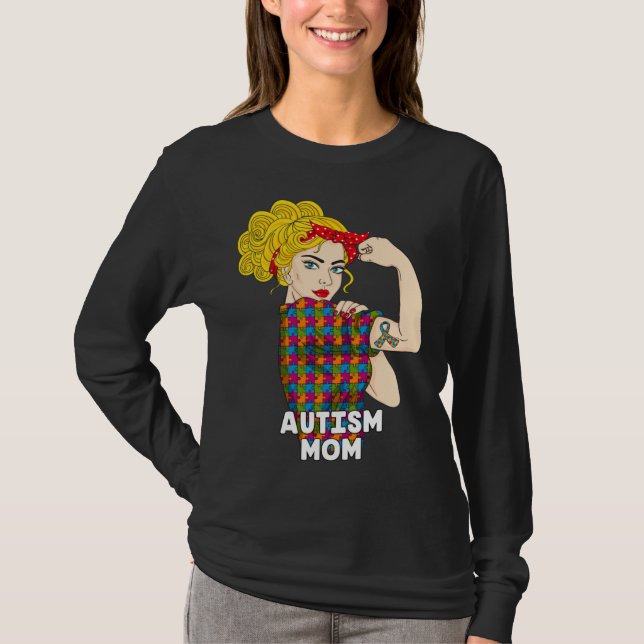 Camiseta Autism Mom Autism Awareness Kindness Support Autis (Frente)