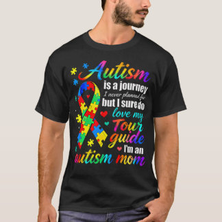 Camiseta Autism Mom Journey Love And Guide Awareness