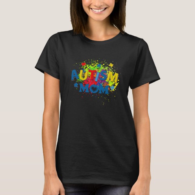 Camiseta Autism Mom Mother Sunflower Puzzle Piece Autism Aw (Frente)