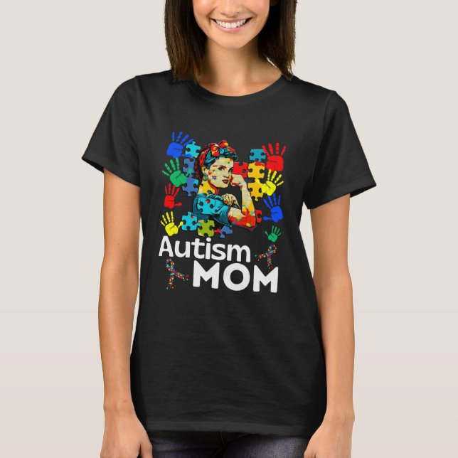 Camiseta Autism Mom Navigating Autism Spanish Mother Hispan (Frente)