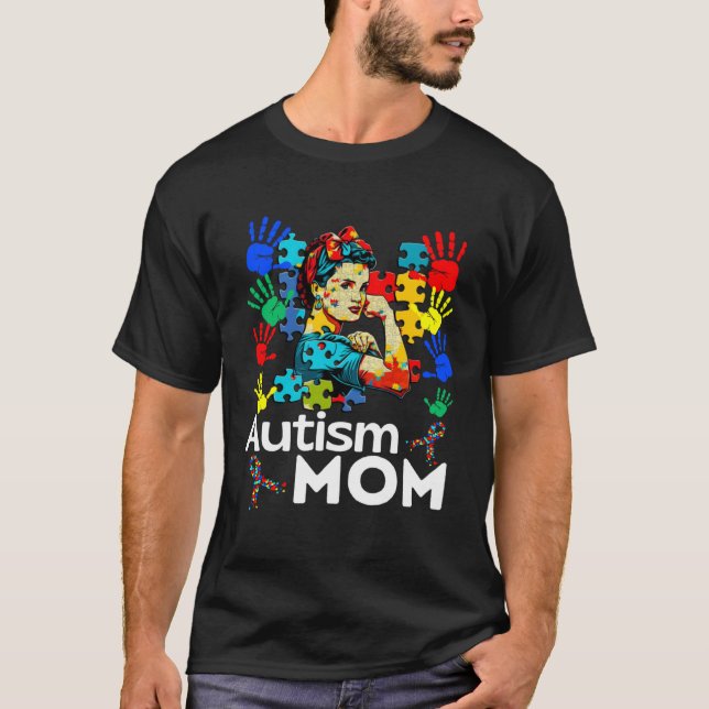 Camiseta Autism Mom Navigating Autism Spanish Mother Hispan (Frente)