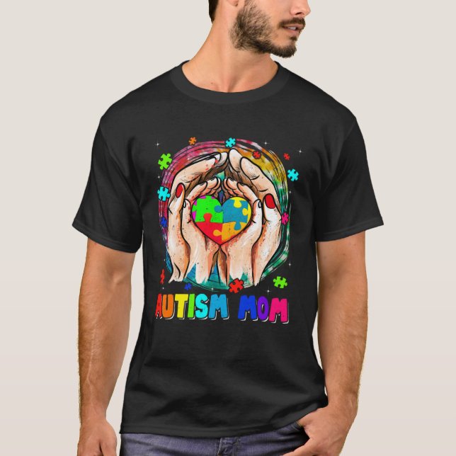 Camiseta Autism Mom Support Autism Awareness Month Women Mo (Frente)