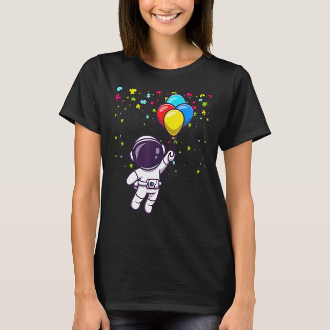 Camiseta Autism Mom Teacher Youth Kids Astronaut Autism Awa (Frente)