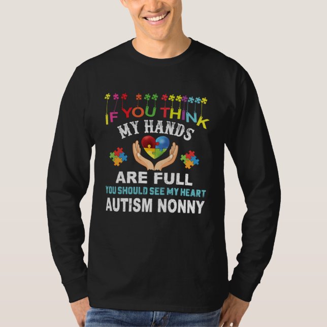 Camiseta Autism Nonny  Autism Awareness Puzzle Piece Kindne (Frente)