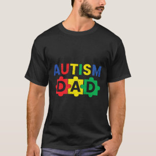 Camiseta Autism Pai Fathering Autism Suporte à Consciência