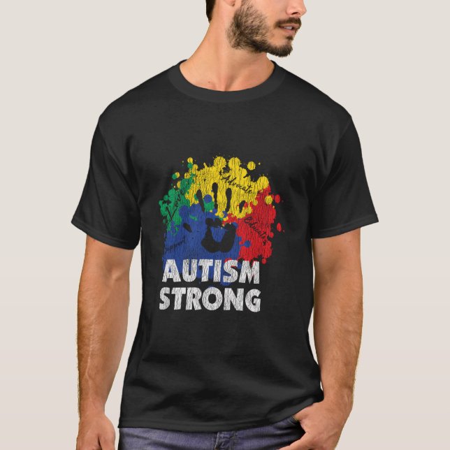 Camiseta Autism Proud Strong Autistic Awareness (Frente)