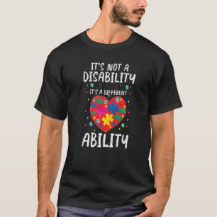Camiseta Autism Puzzle It's Not Disability It's A Different