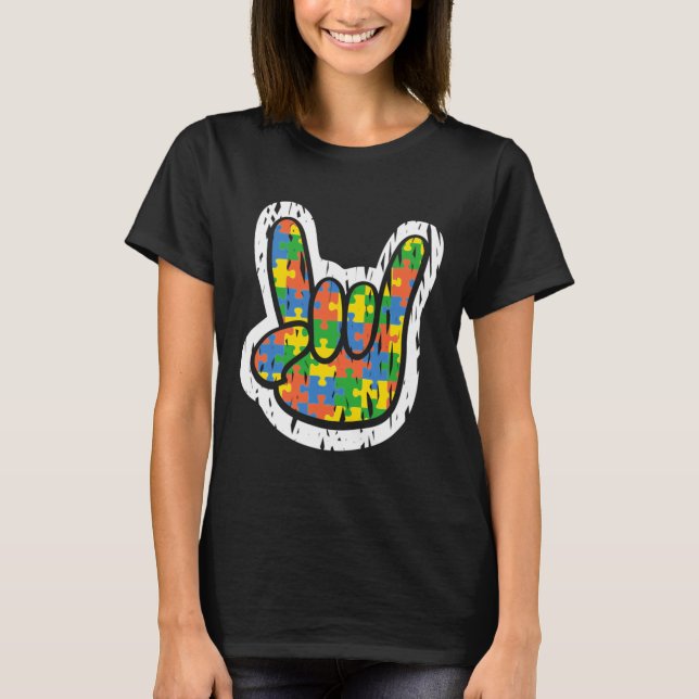 Camiseta Autism Rocking Hand Disabilities Mont (Frente)