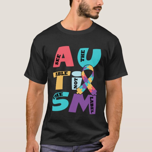 Camiseta Autism See The Able Not The Label Mother s Day (Frente)