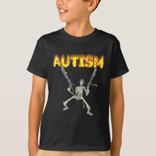 Camiseta Autism Skeleton Meme