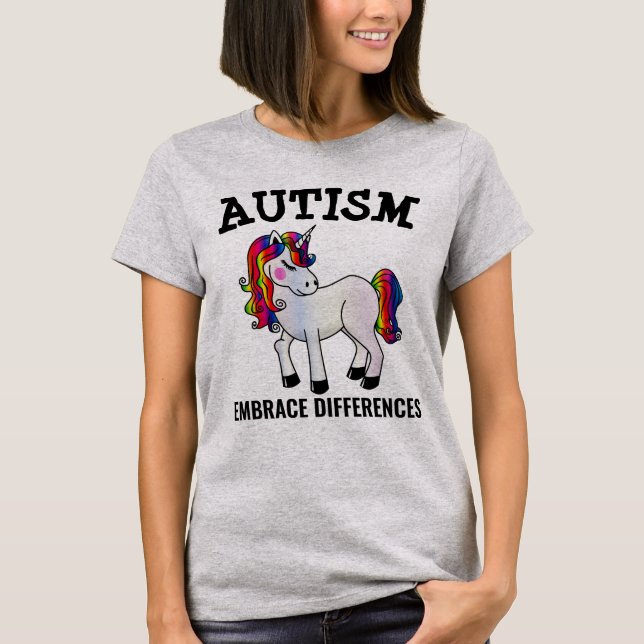 CAMISETA AUTISM UNICORN T-SHIRTS (Frente)