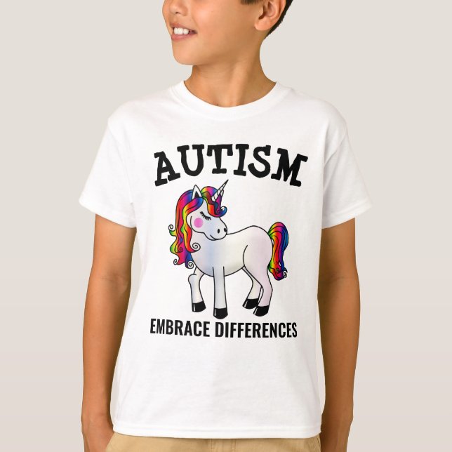 CAMISETA AUTISM UNICORN T-SHIRTS (Frente)