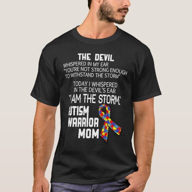 Camiseta Autism Warrior Mom I Am The Storm (Frente)