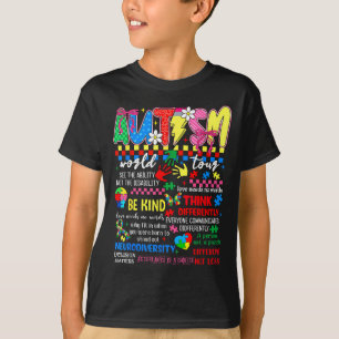 Camiseta Autism World Tour Seja Gentil Conscientização do A