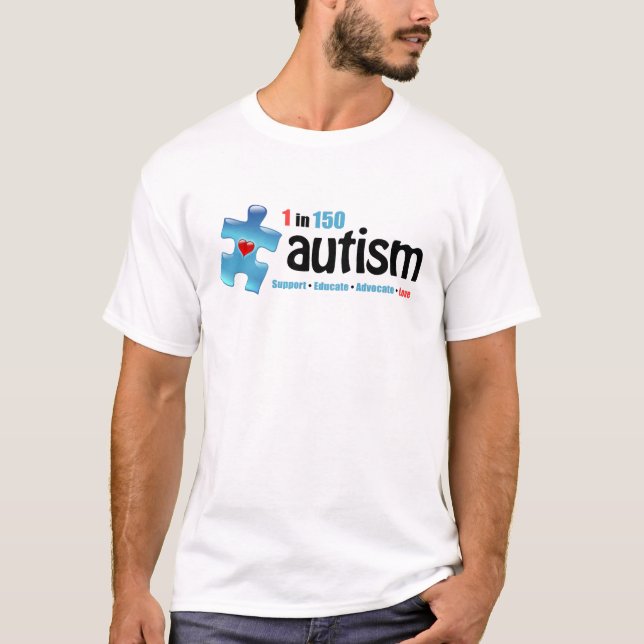 Camiseta Autismo 1 em 150 (b1) (Frente)