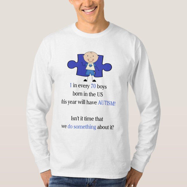 Camiseta Autismo 1 em 70 (Frente)