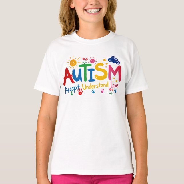 Camiseta Autismo Aceitar Entender Amar (Frente)