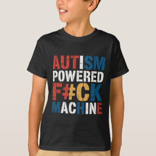 Camiseta Autismo Acionado F#ck Machine Retro Rizz'em Funny