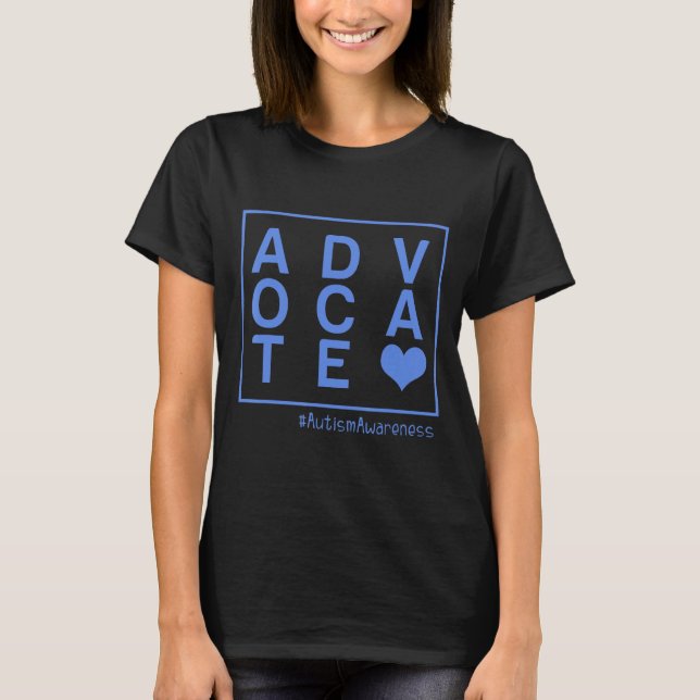 Camiseta Autismo Aconselhador de Sensibilização Defende Def (Frente)