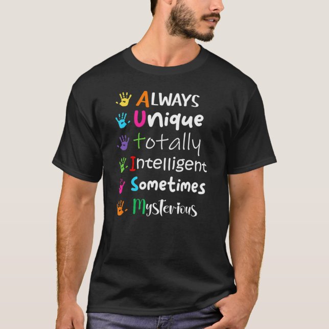 Camiseta Autismo Aconselhamento Suporta Crianças Autismo Pa (Frente)