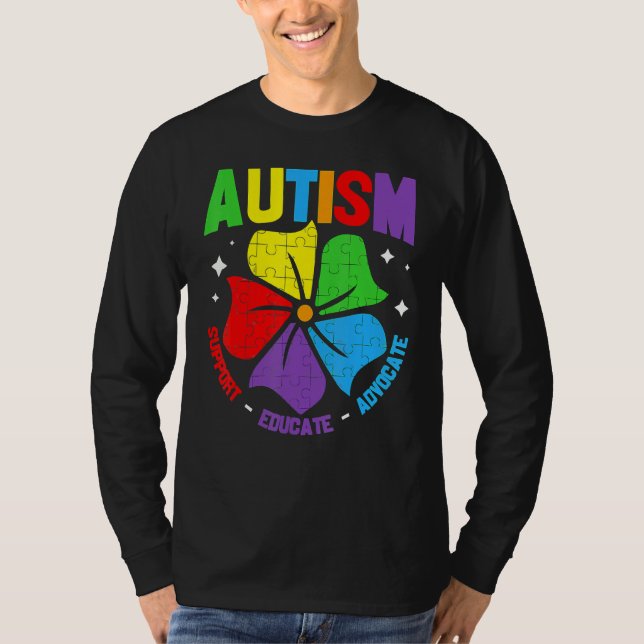 Camiseta Autismo Aconselhamento Suporte A Crianças Autismo  (Frente)
