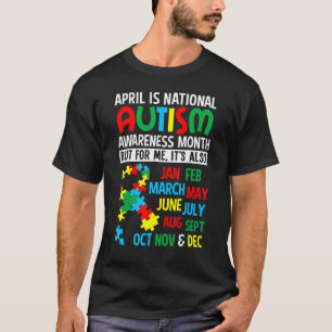 Camiseta Autismo Adhd Abril É Mês Nacional De Cons
