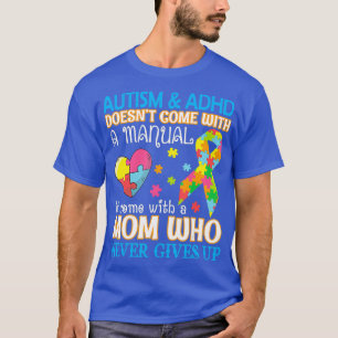 Camiseta Autismo Adhd Não Vem Com Manual Que Vem Com Um