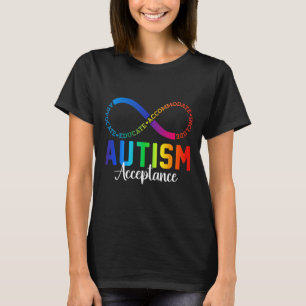 Camiseta Autismo Advertência Aceitação Infinidade Símbolo A