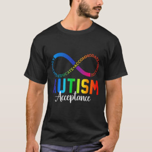 Camiseta Autismo Advertência Aceitação Infinidade Símbolo A