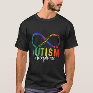 Camiseta Autismo Advertência Aceitação Infinidade Símbolo A