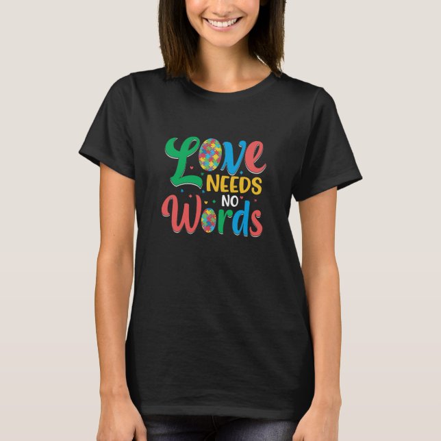 Camiseta Autismo amor não precisa de palavras (Frente)