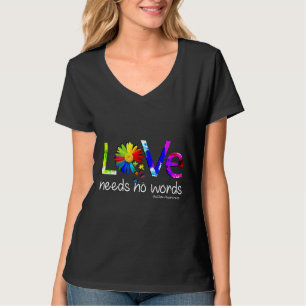 Camiseta Autismo-Amor Não Precisa De Palavras-Autismo