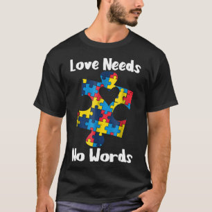 Camiseta Autismo-Amor Não Precisa De Palavras Autismo Atenç
