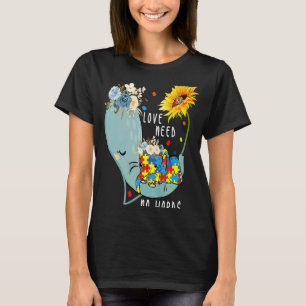 Camiseta Autismo Amor Não Precisa De Palavras Elefantes Flu