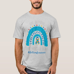 Camiseta Autismo Arco-Íris Em Abril Vestimos Autismo Azul
