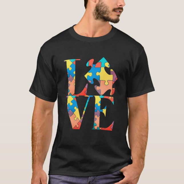 Camiseta Autismo Atenção Quebra-cabeça Piece Legal Vibrante (Frente)
