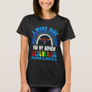 Camiseta Autismo Autismo Ativo do Sobrinho do Arco-Íris Azu