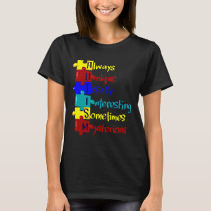 Camiseta Autismo Autismo Autismo Acrônimo Quebra-cabeça