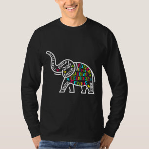 Camiseta Autismo Autismo Autismo de elefante de consciência