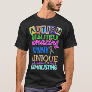 Camiseta Autismo-Autismo Belo Incrível Engraçado Único Auti