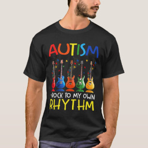Camiseta Autismo-Autismo Eu R0cko No Meu Próprio Ritmo Incr