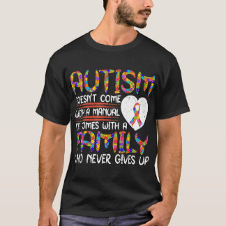 Camiseta Autismo-Autismo Não Vem Com Um Manual Que Vem