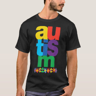 Camiseta Autismo-Autismo  Pense Fora da Caixa Abrace Difere