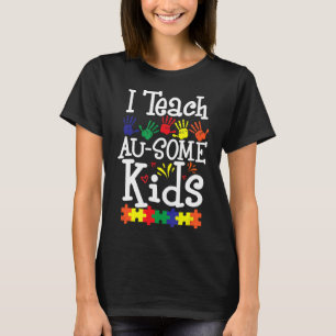 Camiseta Autismo-Autismo Professora Peça de Puzzle Estudant