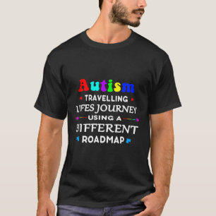 Camiseta Autismo-Autismo Viajar Jornada Da Vida Usando Um M