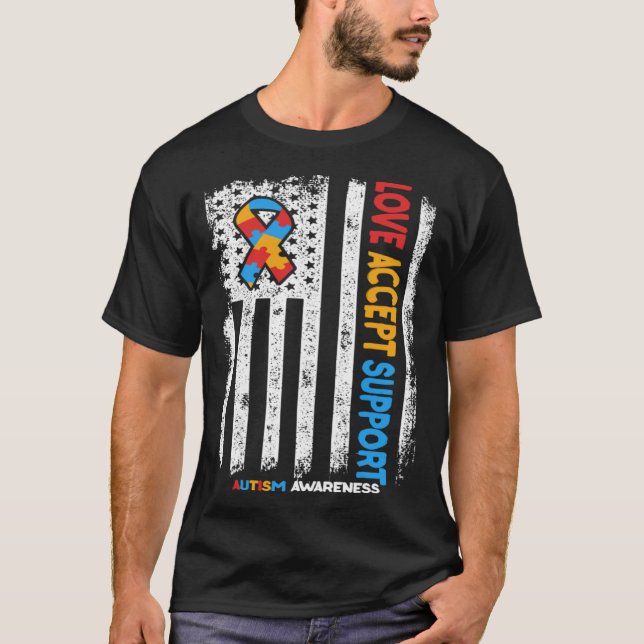 Camiseta Autismo Autista Amor Aceita Apoio Autismo Awarene (Frente)