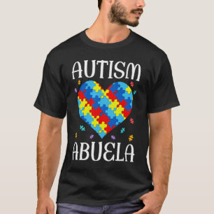 Camiseta Autismo Avó Correspondência Família Coração Consci