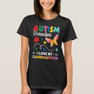 Camiseta Autismo Avô Eu Amo Minha Neta Borboleta